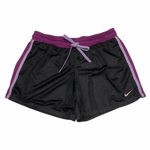 Nike Dri-Fit Drawstring Mesh Shorts Black + Purple